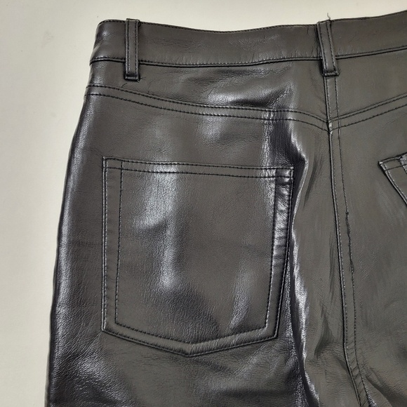 Wilfred The Melina Vegan Black Faux Leather Dress Pants Tapered Pant - Picture 12 of 14
